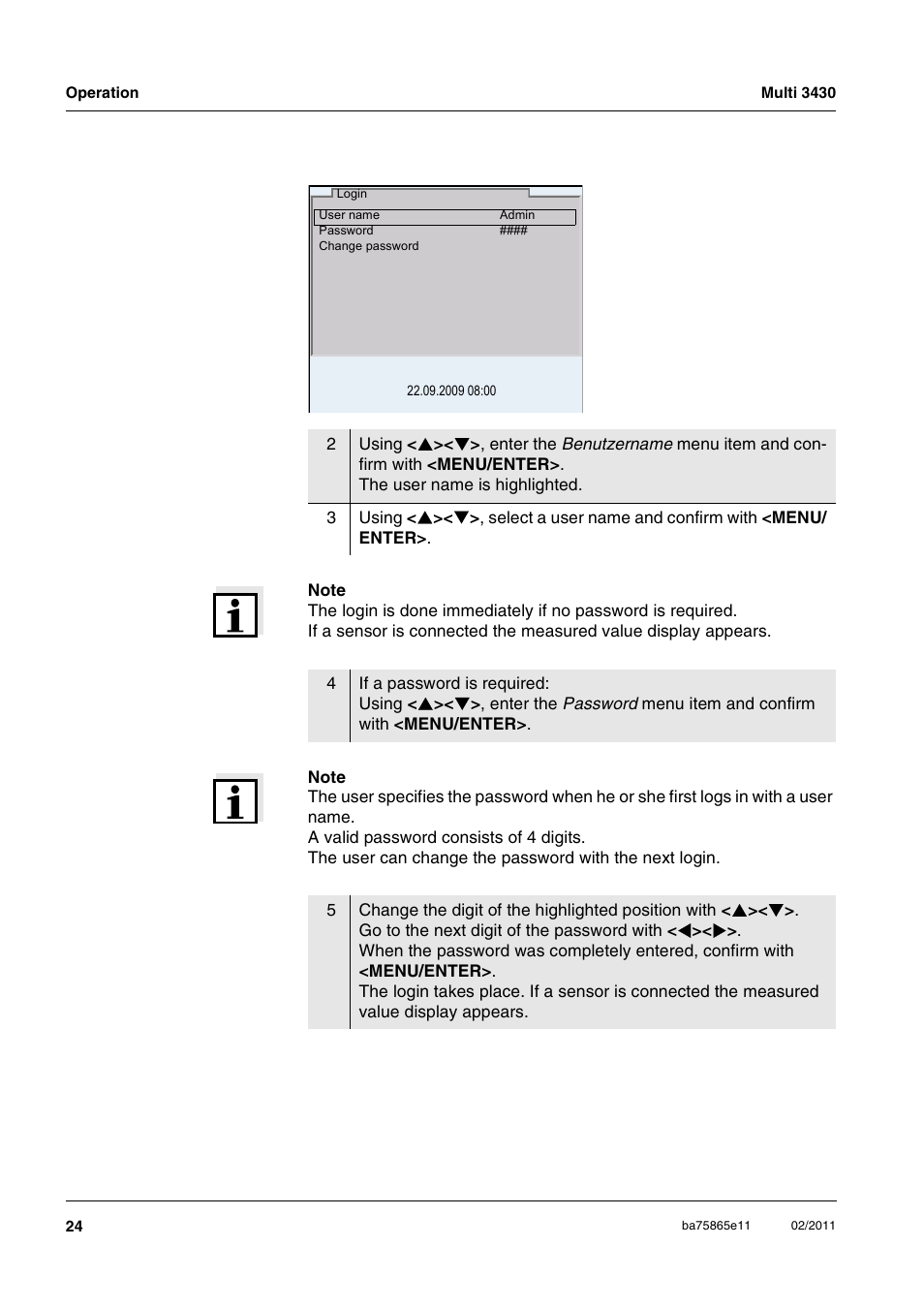 Xylem Multi 3430 User Manual | Page 24 / 118