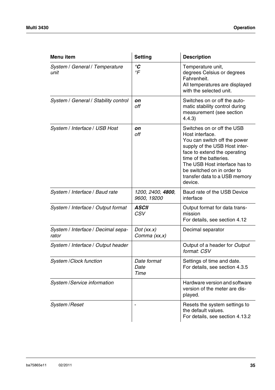 Xylem Multi 3430 User Manual | Page 35 / 118