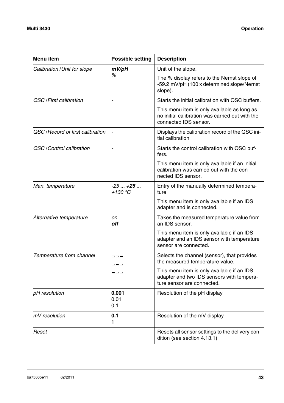 Xylem Multi 3430 User Manual | Page 43 / 118