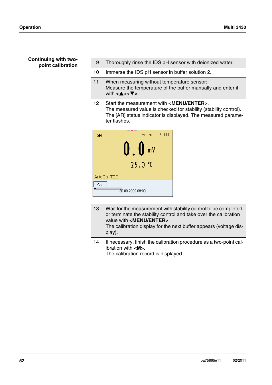 Xylem Multi 3430 User Manual | Page 52 / 118