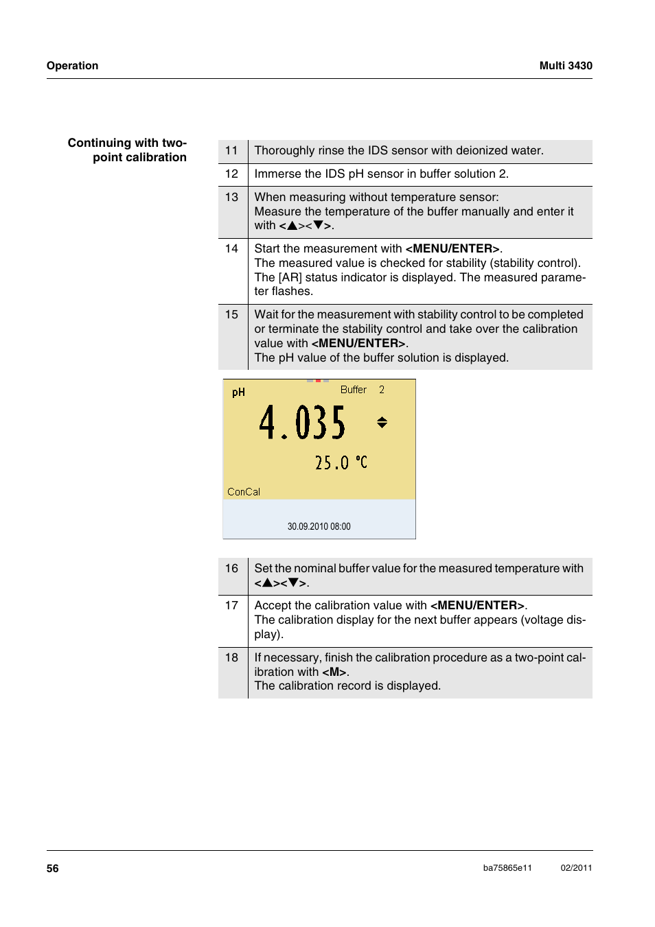 Xylem Multi 3430 User Manual | Page 56 / 118