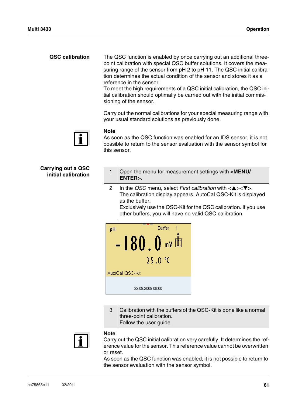 Xylem Multi 3430 User Manual | Page 61 / 118