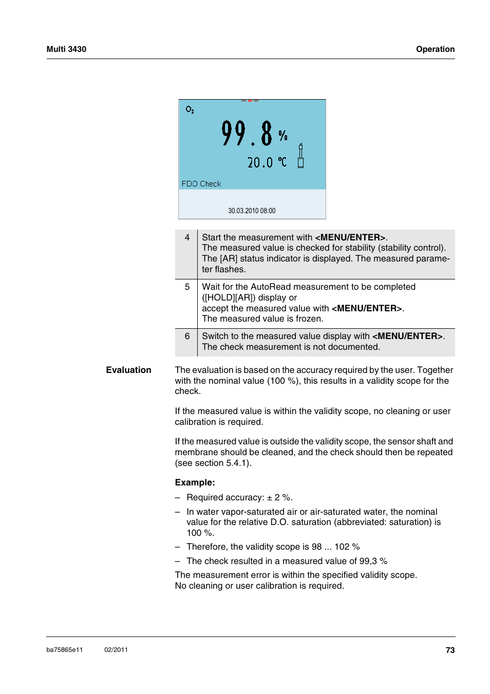 Xylem Multi 3430 User Manual | Page 73 / 118
