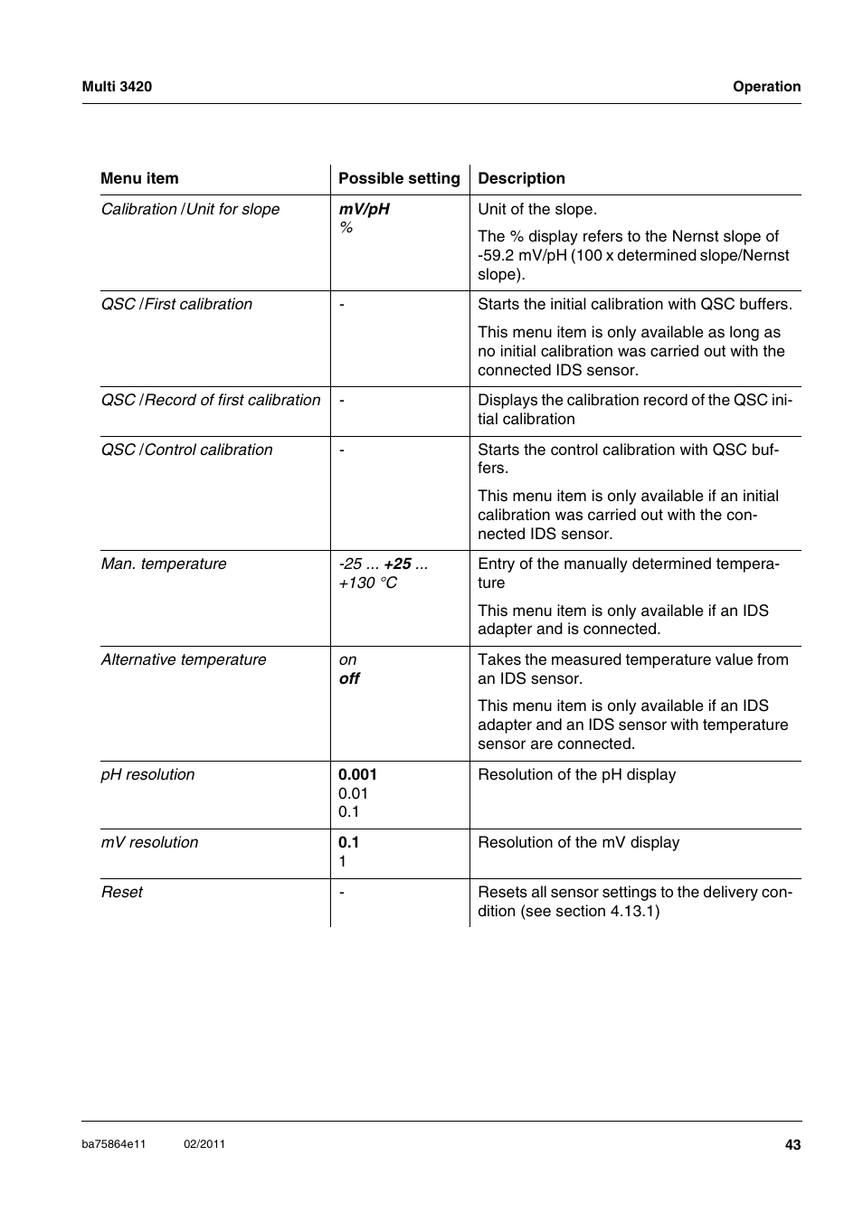 Xylem Multi 3420 User Manual | Page 43 / 118