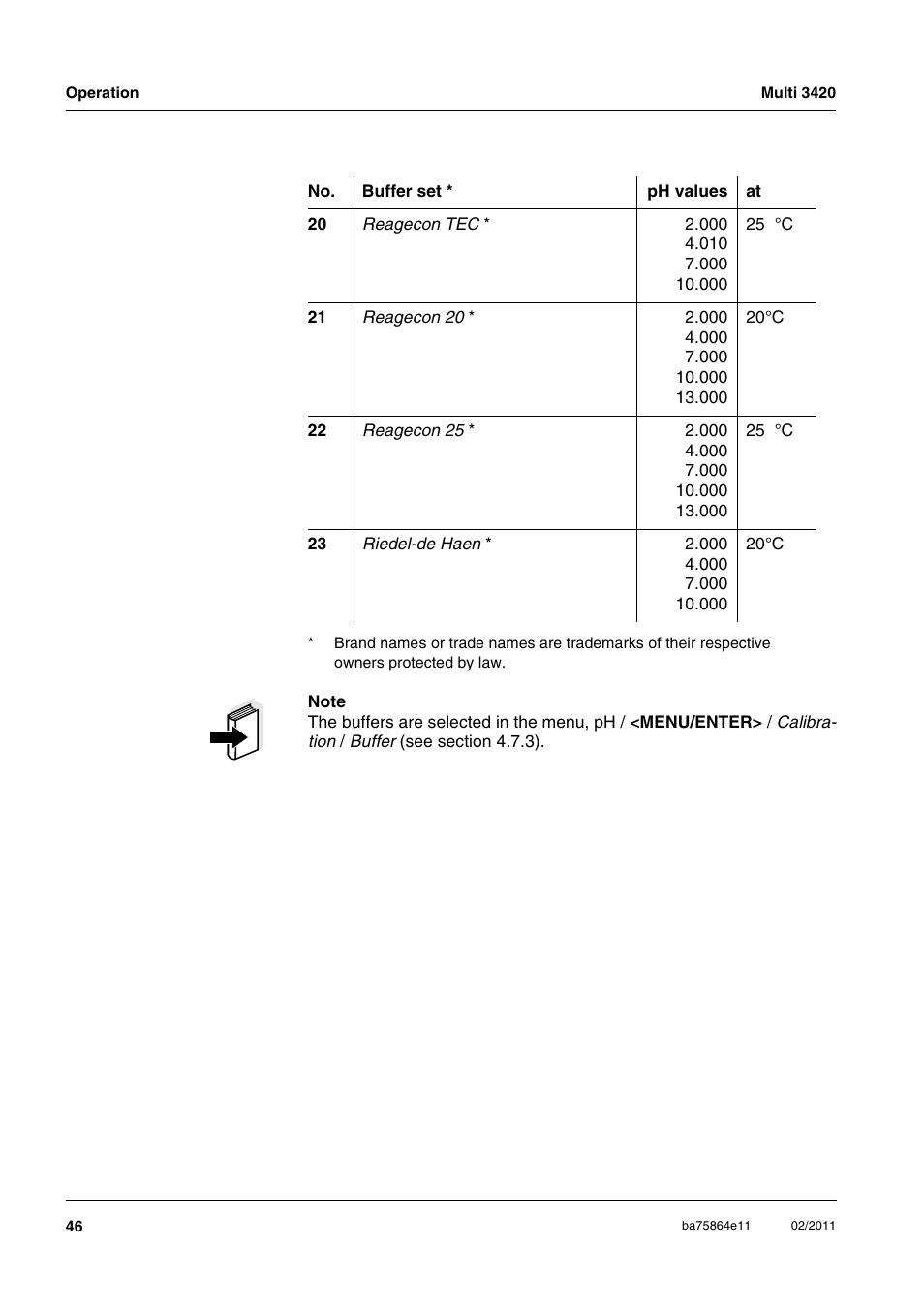 Xylem Multi 3420 User Manual | Page 46 / 118