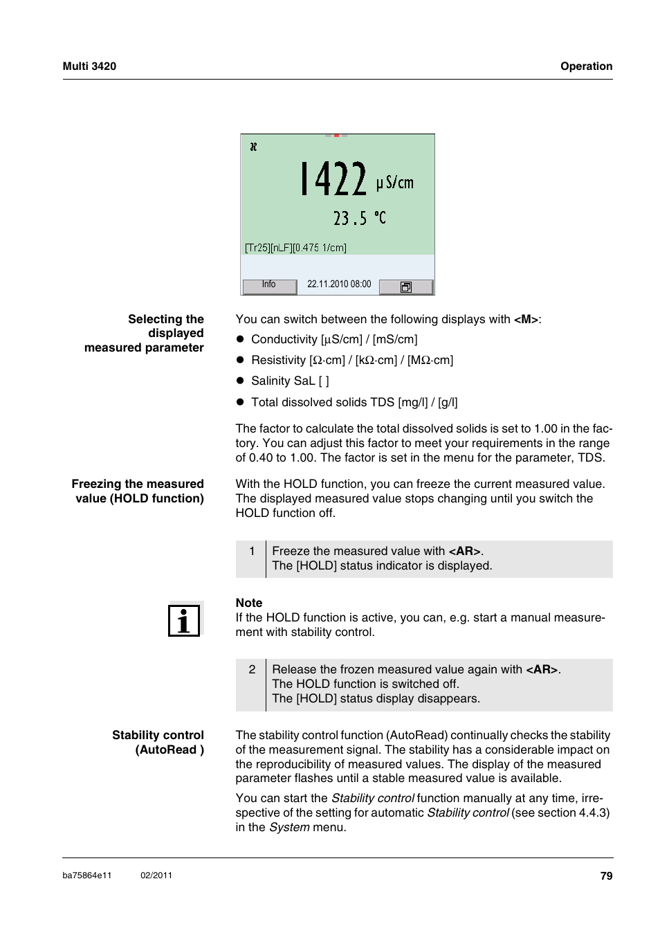 Xylem Multi 3420 User Manual | Page 79 / 118