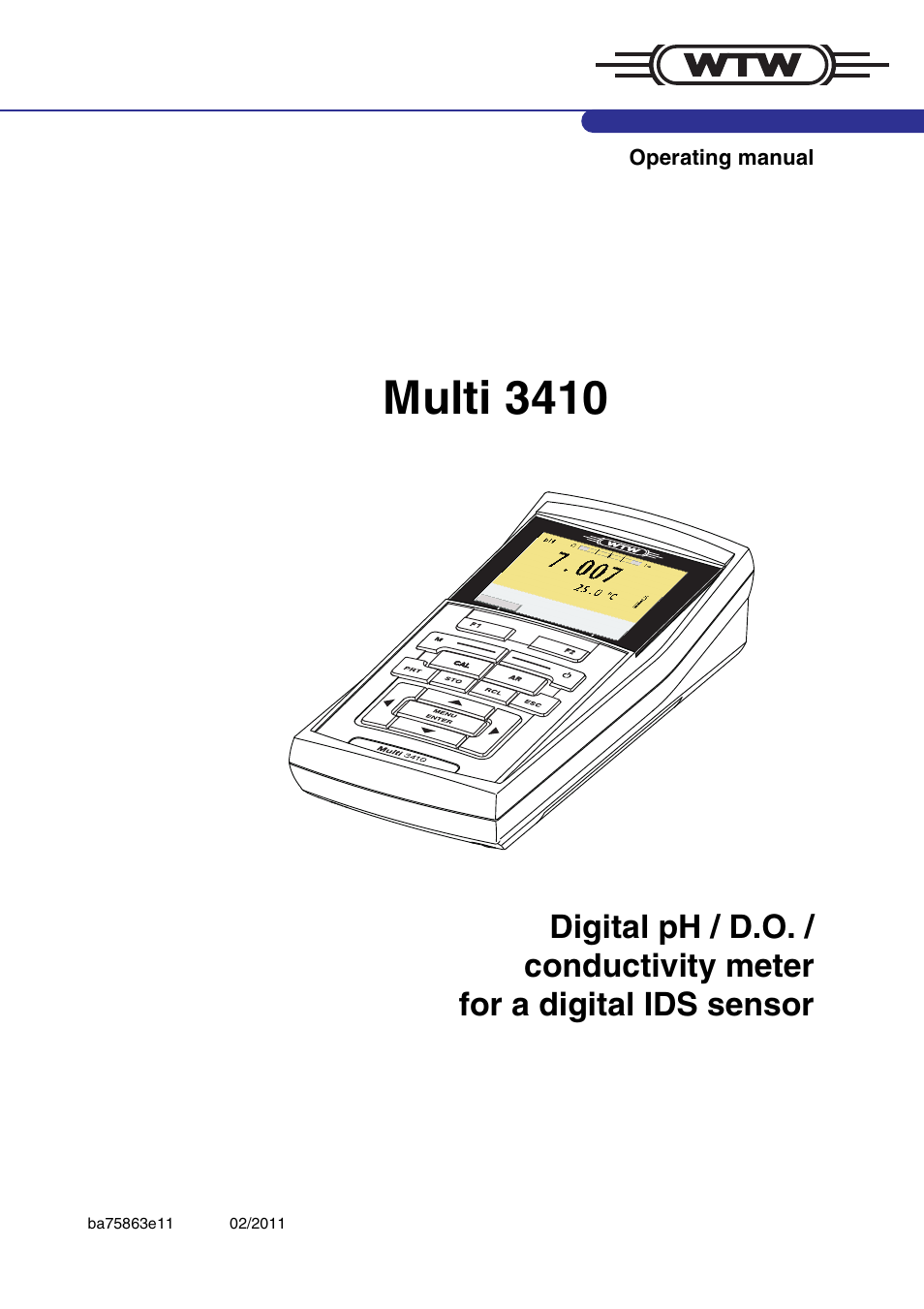Xylem Multi 3410 User Manual | 118 pages