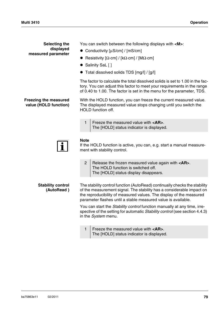 Xylem Multi 3410 User Manual | Page 79 / 118