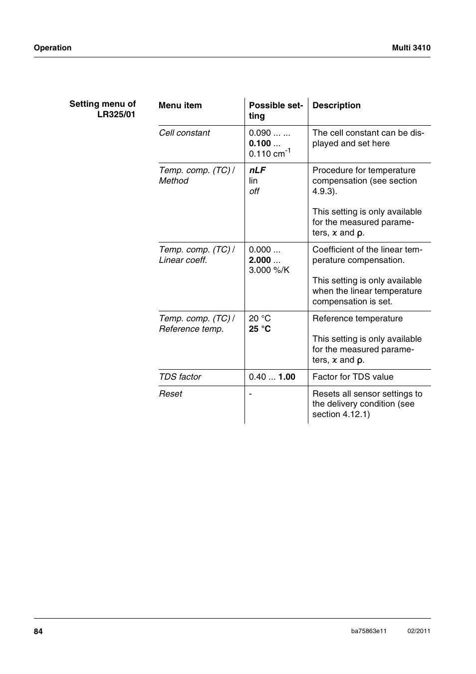 Xylem Multi 3410 User Manual | Page 84 / 118