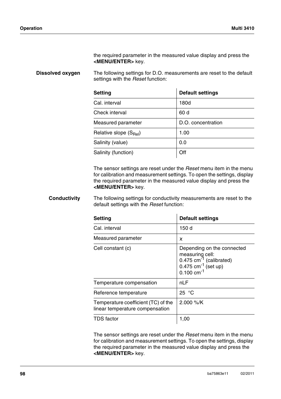 Xylem Multi 3410 User Manual | Page 98 / 118