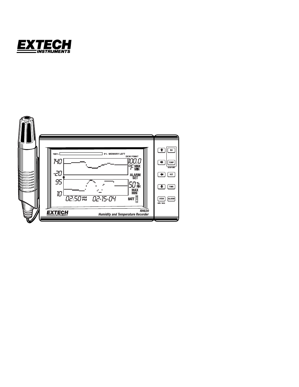 Xylem RH 520 PAPERLESS HUMIDITY/TEMPERATURE CHART RECORDERS User Manual | 15 pages