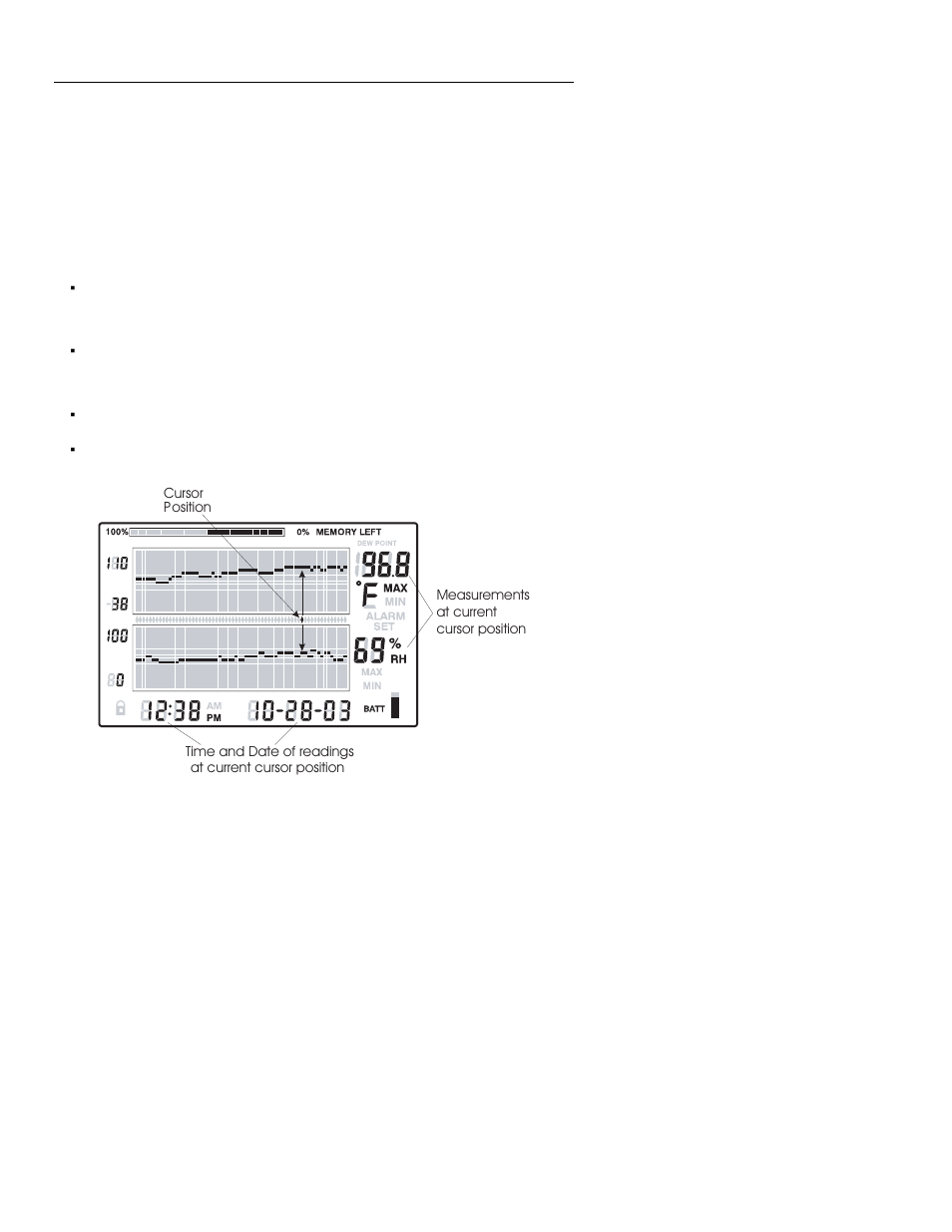 Display modes | Xylem RH 520 PAPERLESS HUMIDITY/TEMPERATURE CHART RECORDERS User Manual | Page 10 / 15