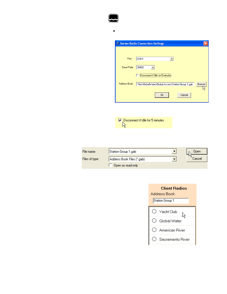 V. the main screen | Xylem Global Access Radio Modem Software User Manual | Page 6 / 16
