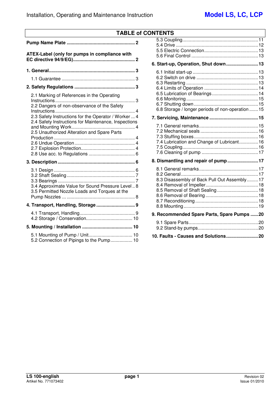 Xylem LCP User Manual | Page 3 / 23
