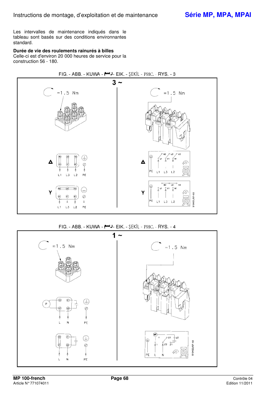Série mp, mpa, mpai | Xylem MPAI User Manual | Page 72 / 135