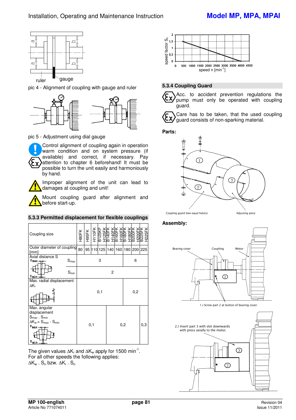 Model mp, mpa, mpai | Xylem MPAI User Manual | Page 85 / 135