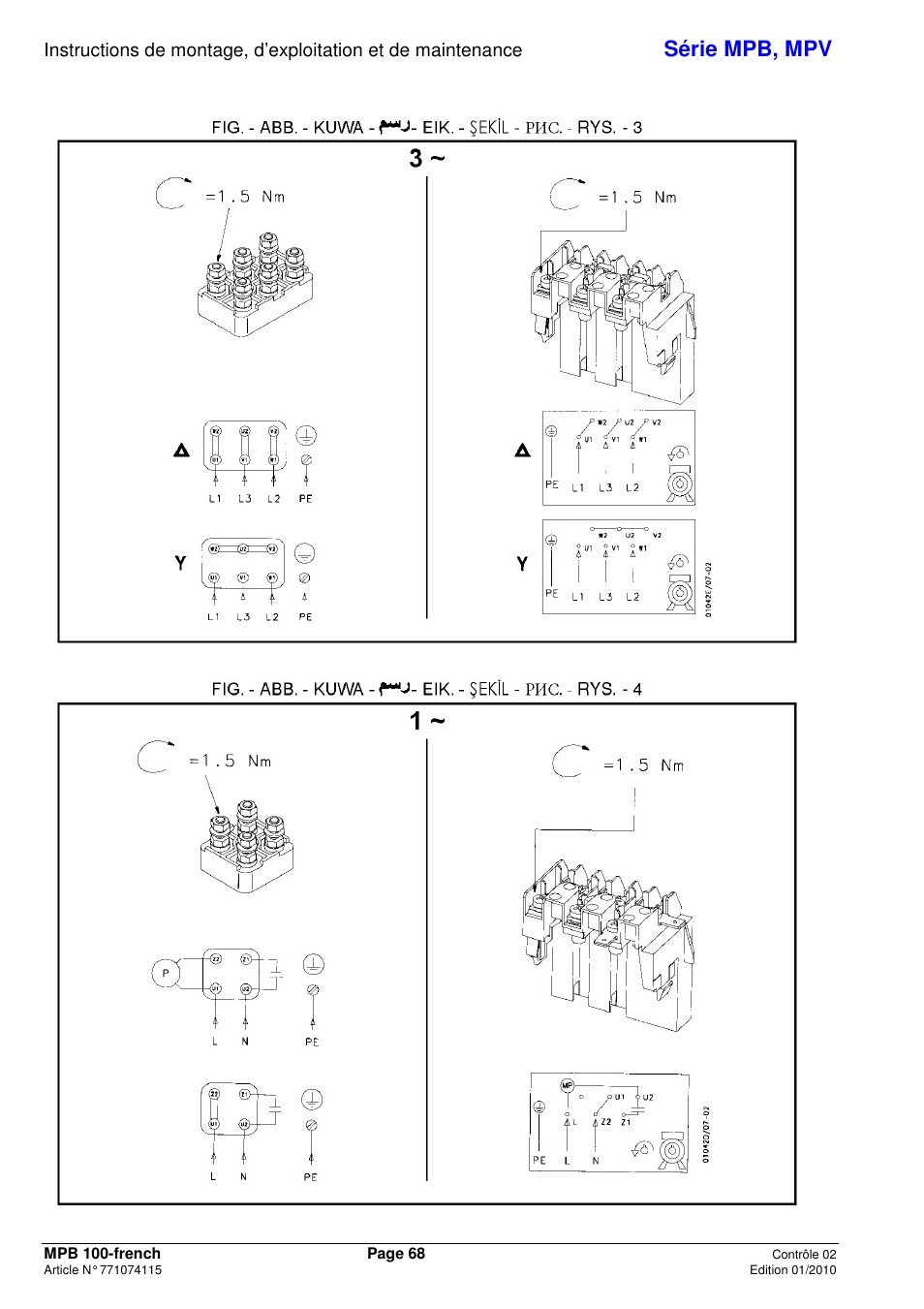 Série mpb, mpv | Xylem MPV User Manual | Page 72 / 122