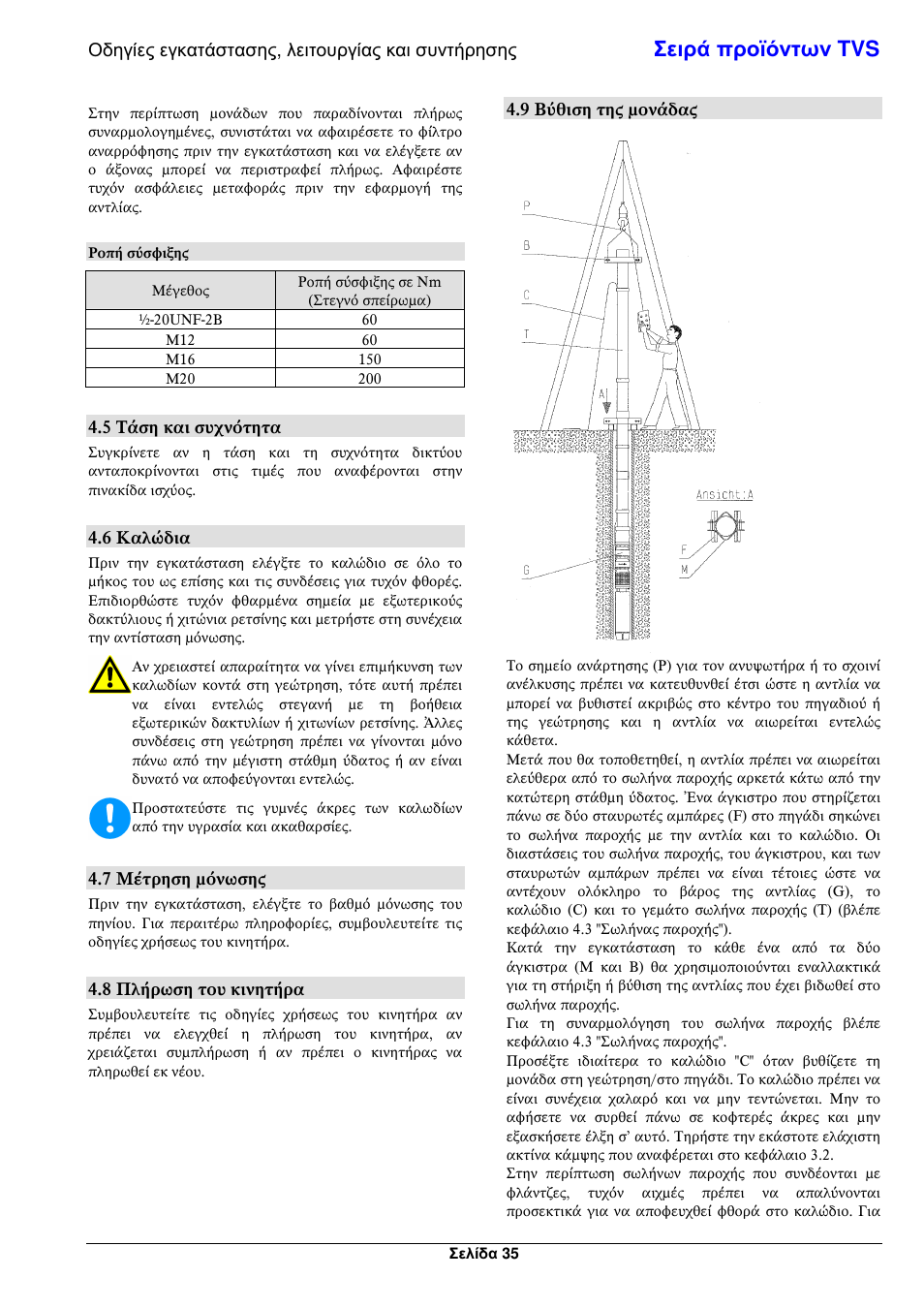 Σειρά προϊόντων tvs | Xylem TVS User Manual | Page 41 / 72