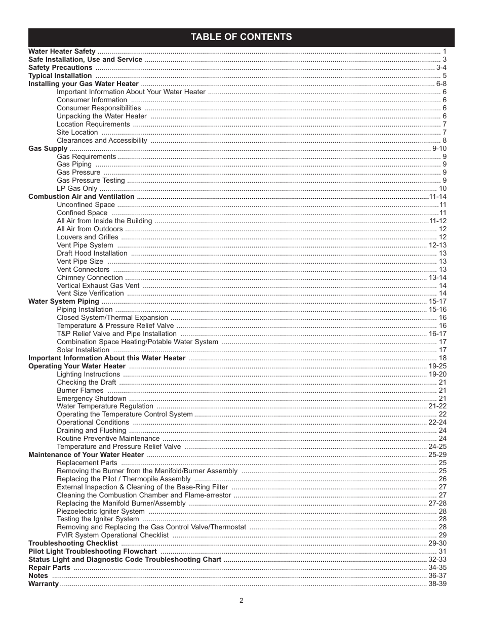 John Wood Atmospheric Gas (Standard) User Manual | Page 2 / 40