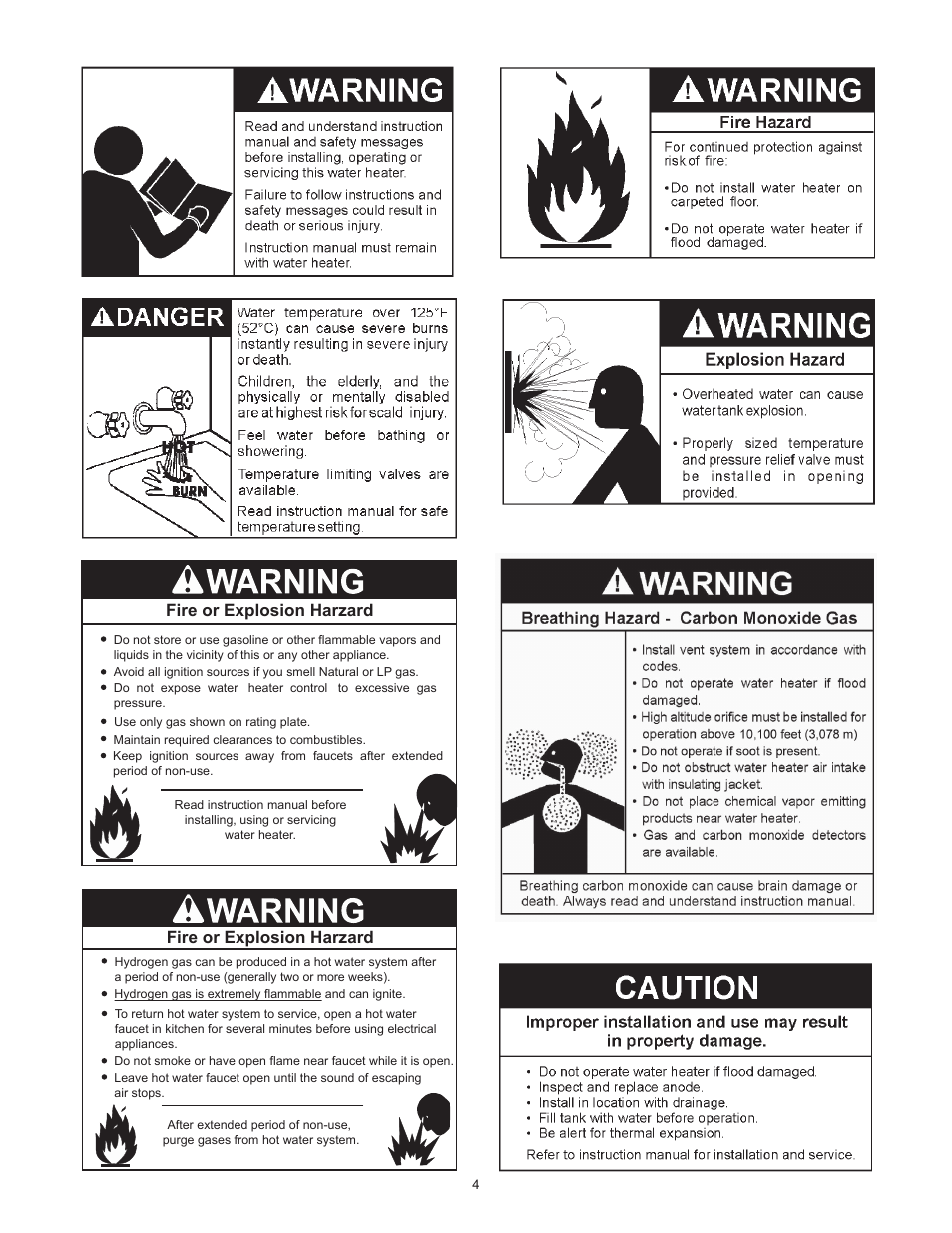 Fire or explosion harzard | John Wood Atmospheric Gas (Standard) User Manual | Page 4 / 40