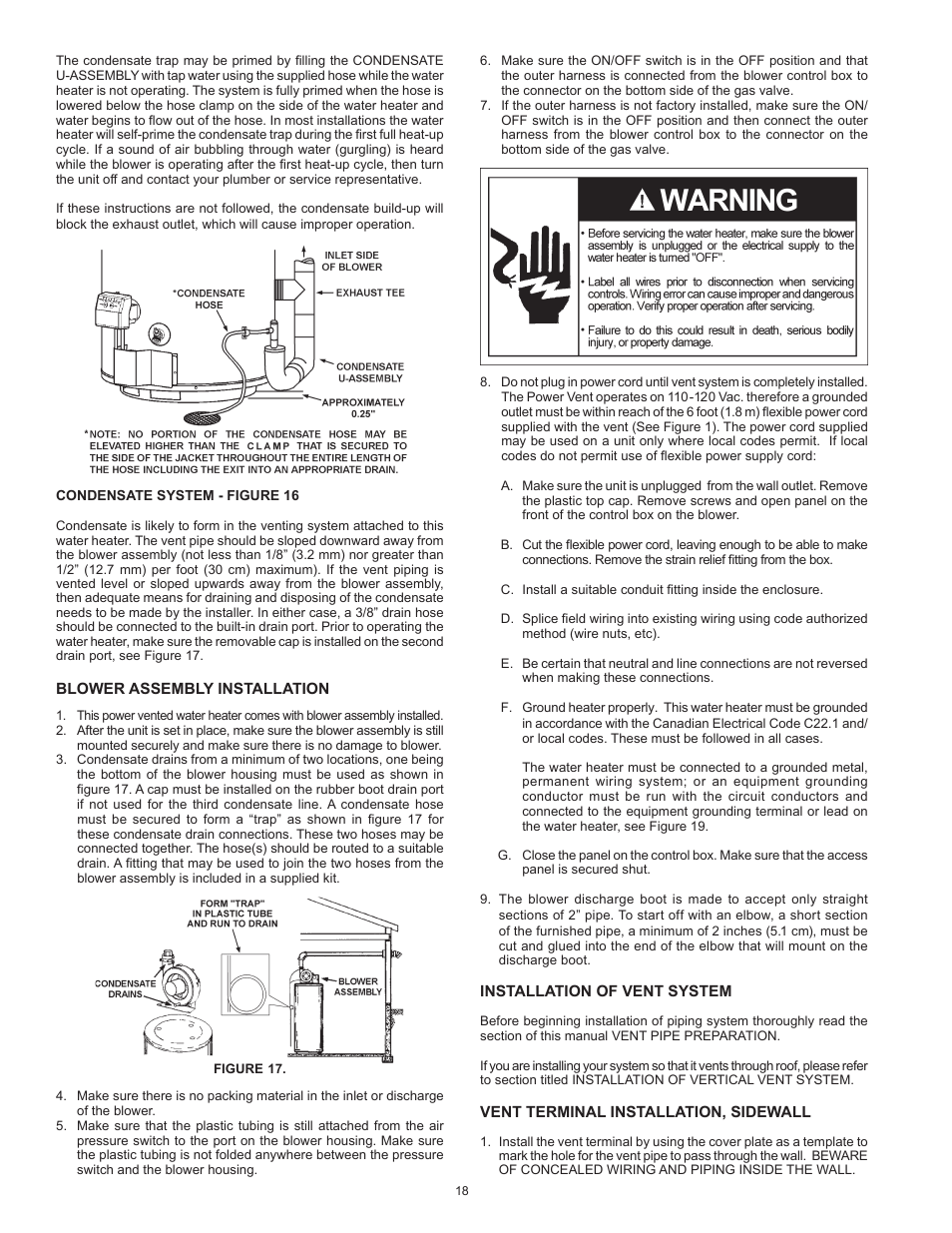 John Wood Envirosense Power Vent User Manual | Page 18 / 36