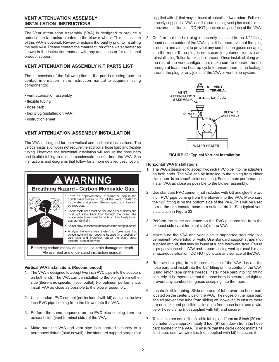 John Wood Envirosense Power Vent User Manual | Page 21 / 36