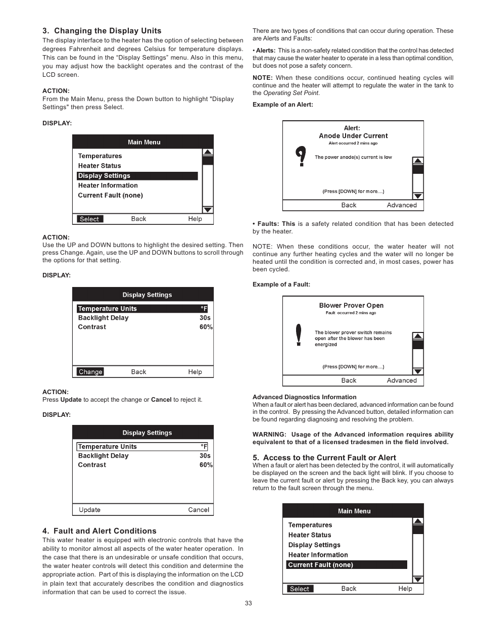 John Wood Envirosense Power Direct Vent (prior to May 2010) User Manual | Page 33 / 42