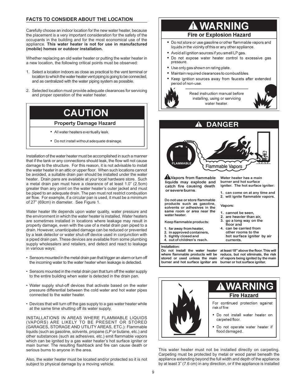 John Wood Envirosense Power Direct Vent (prior to May 2010) User Manual | Page 9 / 42