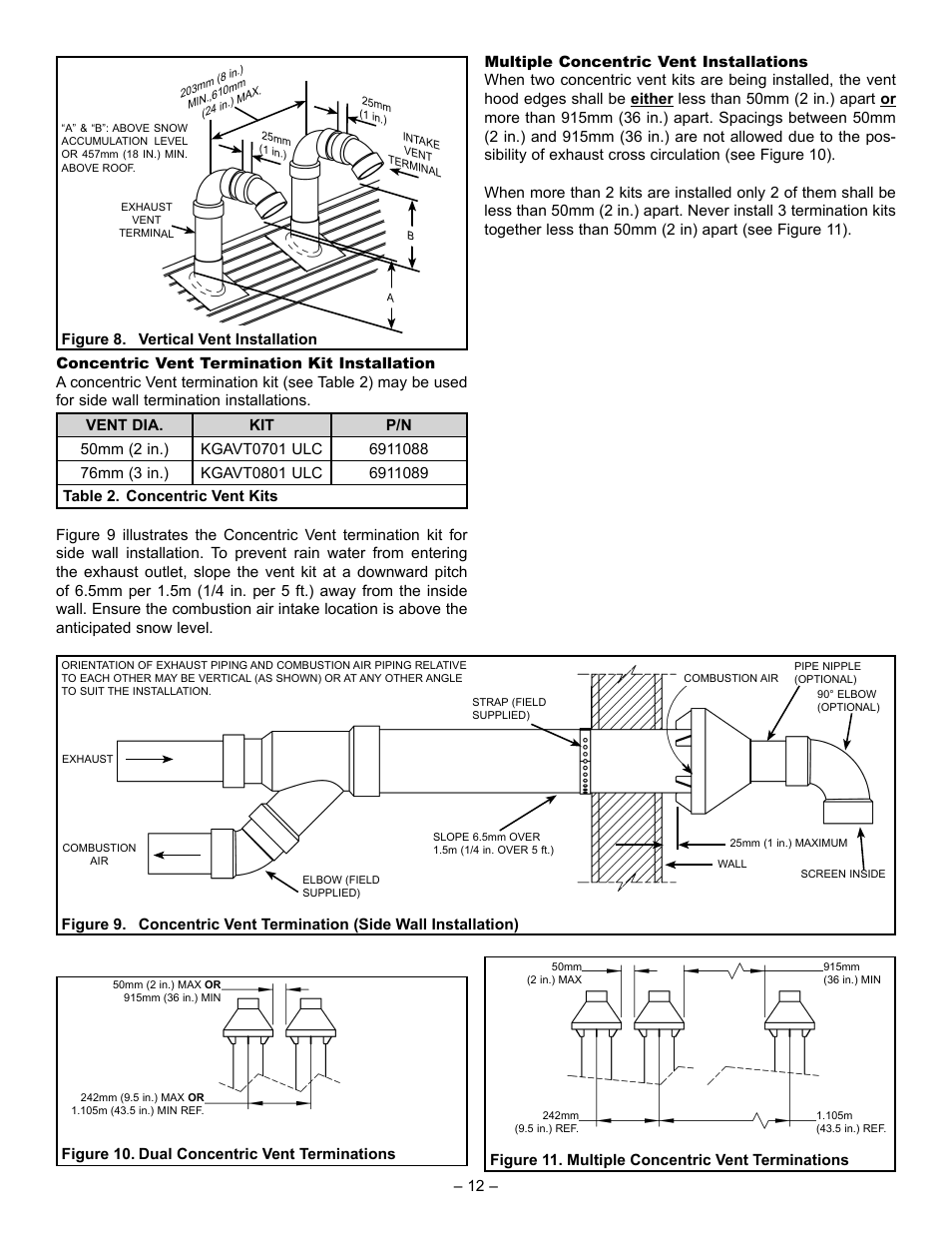 John Wood Power Direct Vent (ENERGY STAR) User Manual | Page 12 / 34