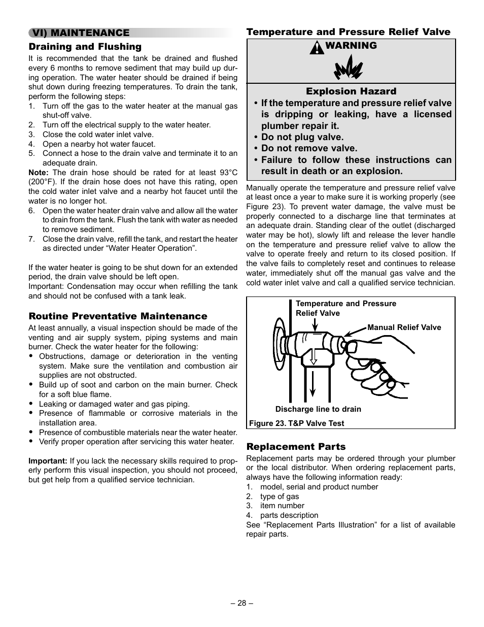 John Wood Power Direct Vent (ENERGY STAR) User Manual | Page 28 / 34