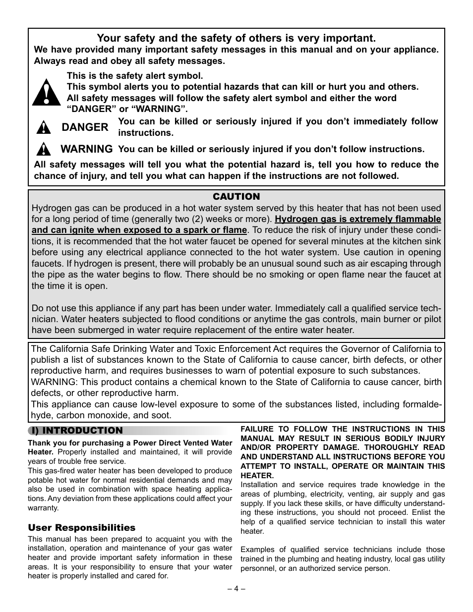 John Wood Power Direct Vent (ENERGY STAR) User Manual | Page 4 / 34