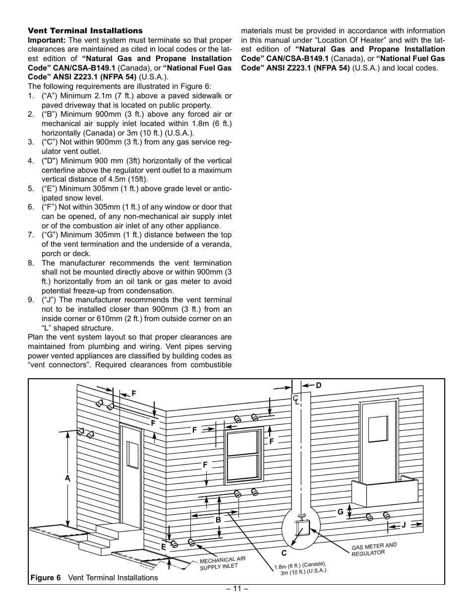 John Wood Power Direct Vent (Non-ENERGY STAR qualified models) User Manual | Page 11 / 34