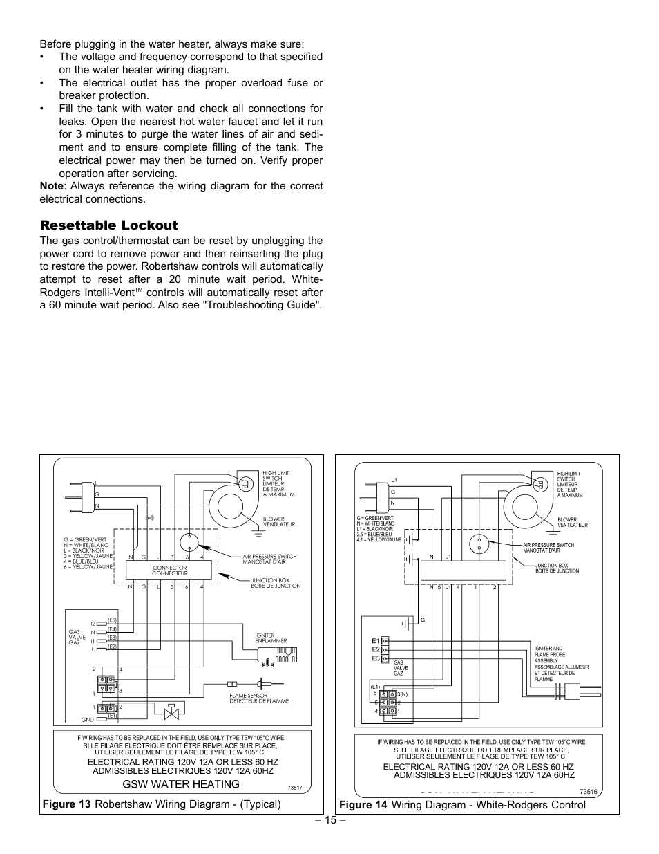 John Wood Power Direct Vent (Non-ENERGY STAR qualified models) User Manual | Page 15 / 34