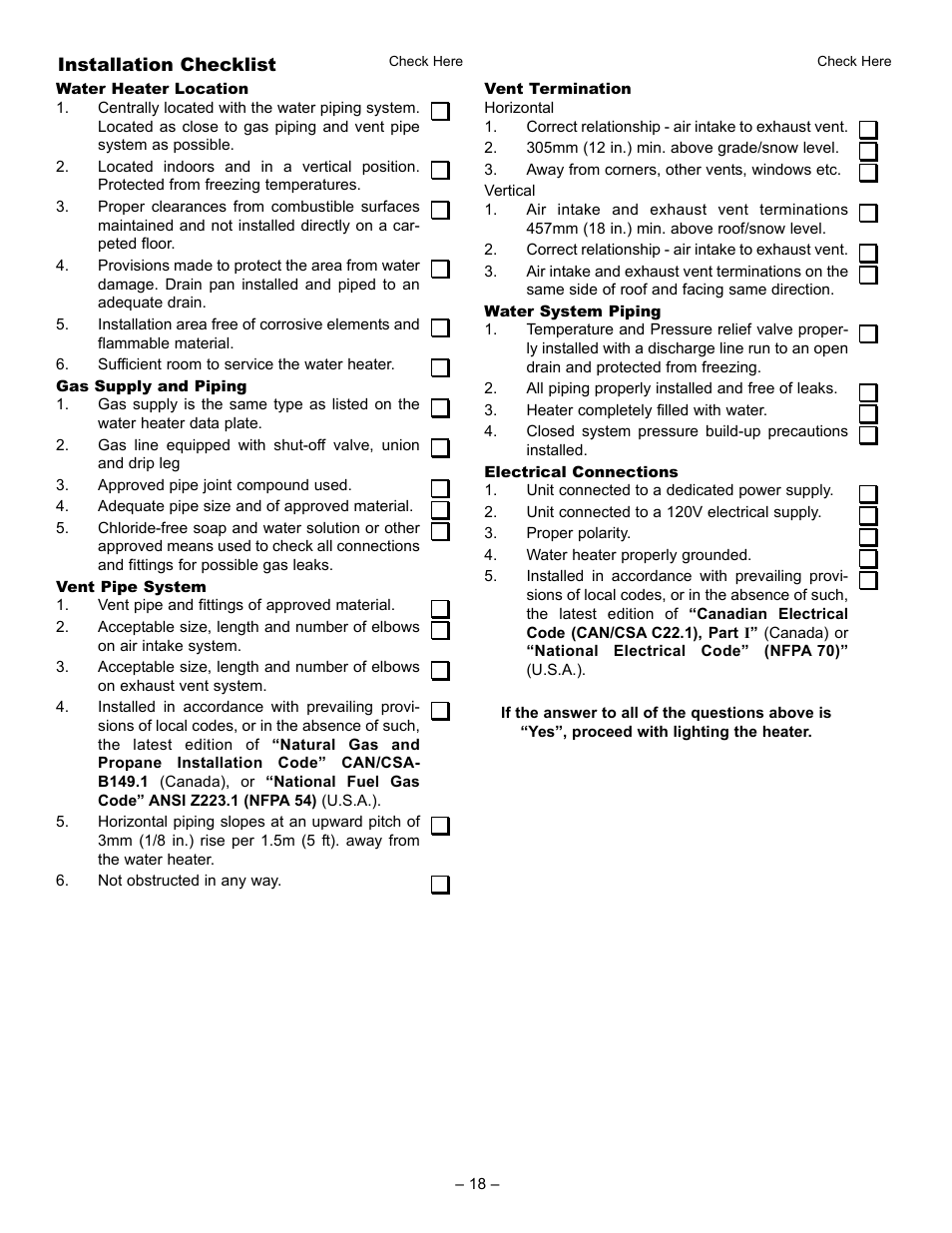 John Wood Power Direct Vent (Non-ENERGY STAR qualified models) User Manual | Page 18 / 34