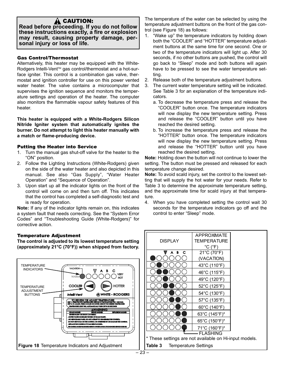 John Wood Power Direct Vent (Non-ENERGY STAR qualified models) User Manual | Page 23 / 34