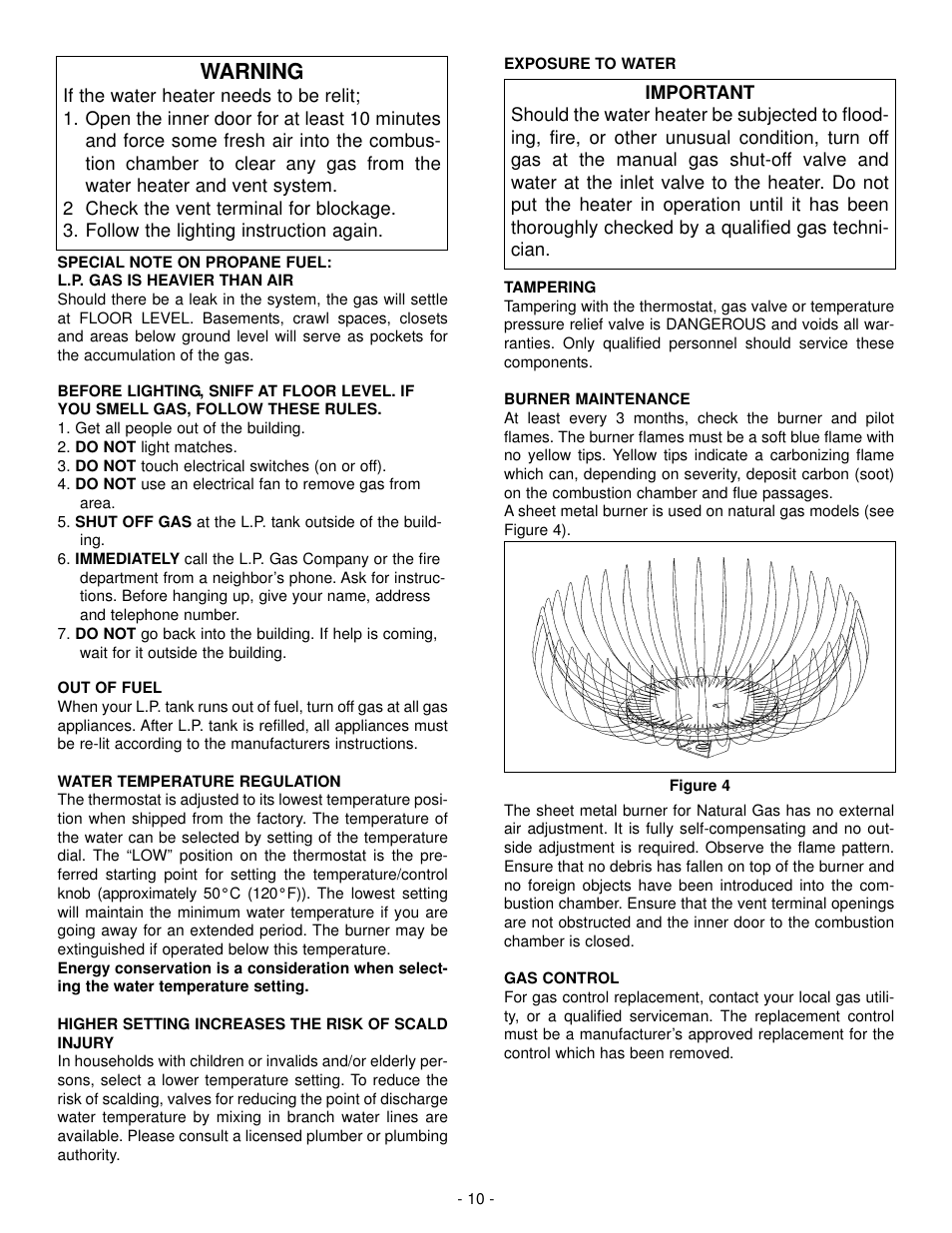 Warning | John Wood Direct Vent Models No Longer in Production User Manual | Page 10 / 13