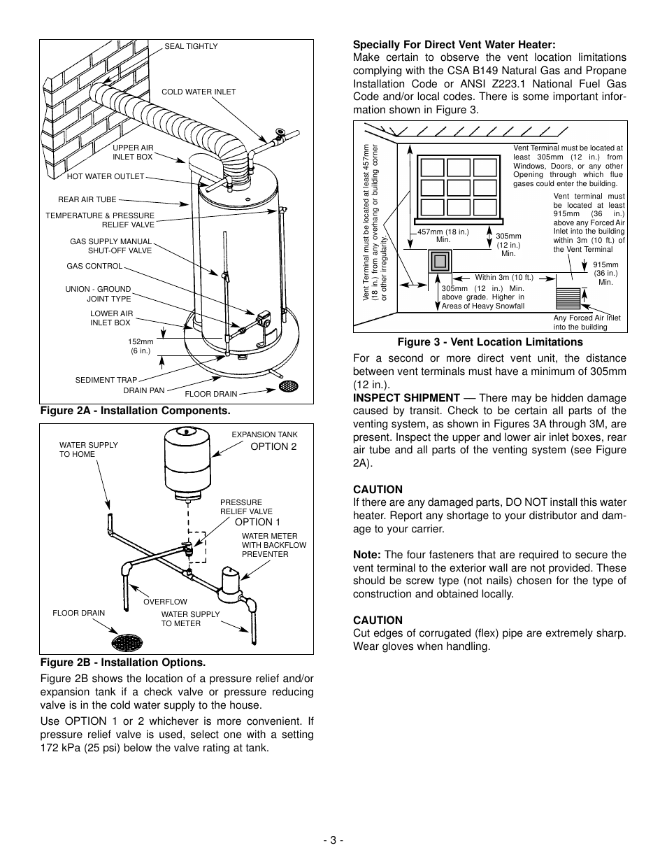 John Wood Direct Vent Models No Longer in Production User Manual | Page 3 / 13