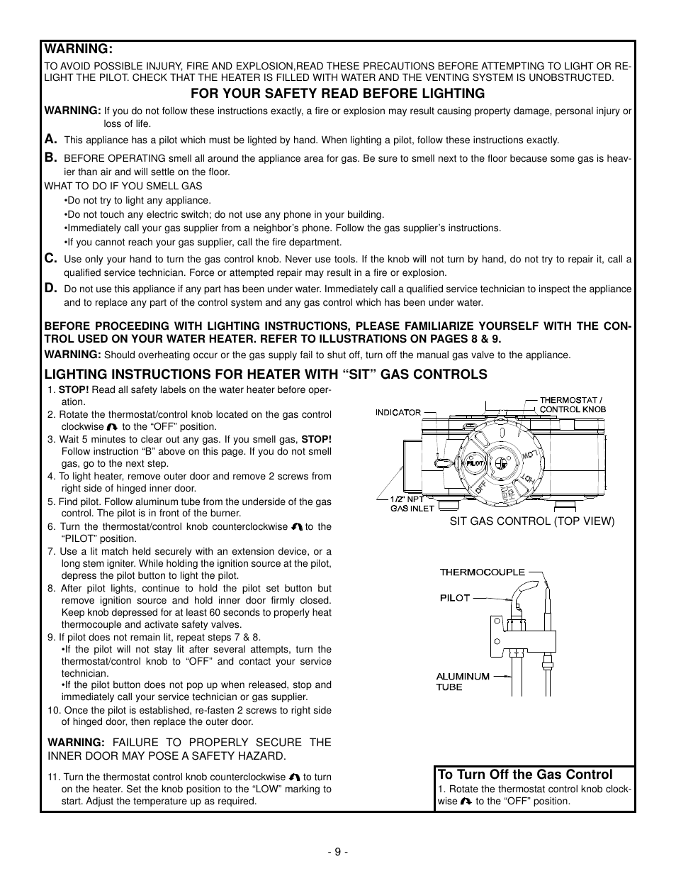 John Wood Direct Vent Models No Longer in Production User Manual | Page 9 / 13