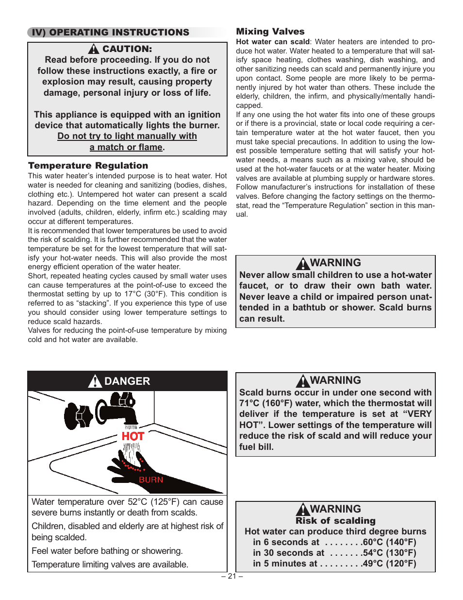 John Wood Superflue Power Vent (75 Gallon) User Manual | Page 21 / 38