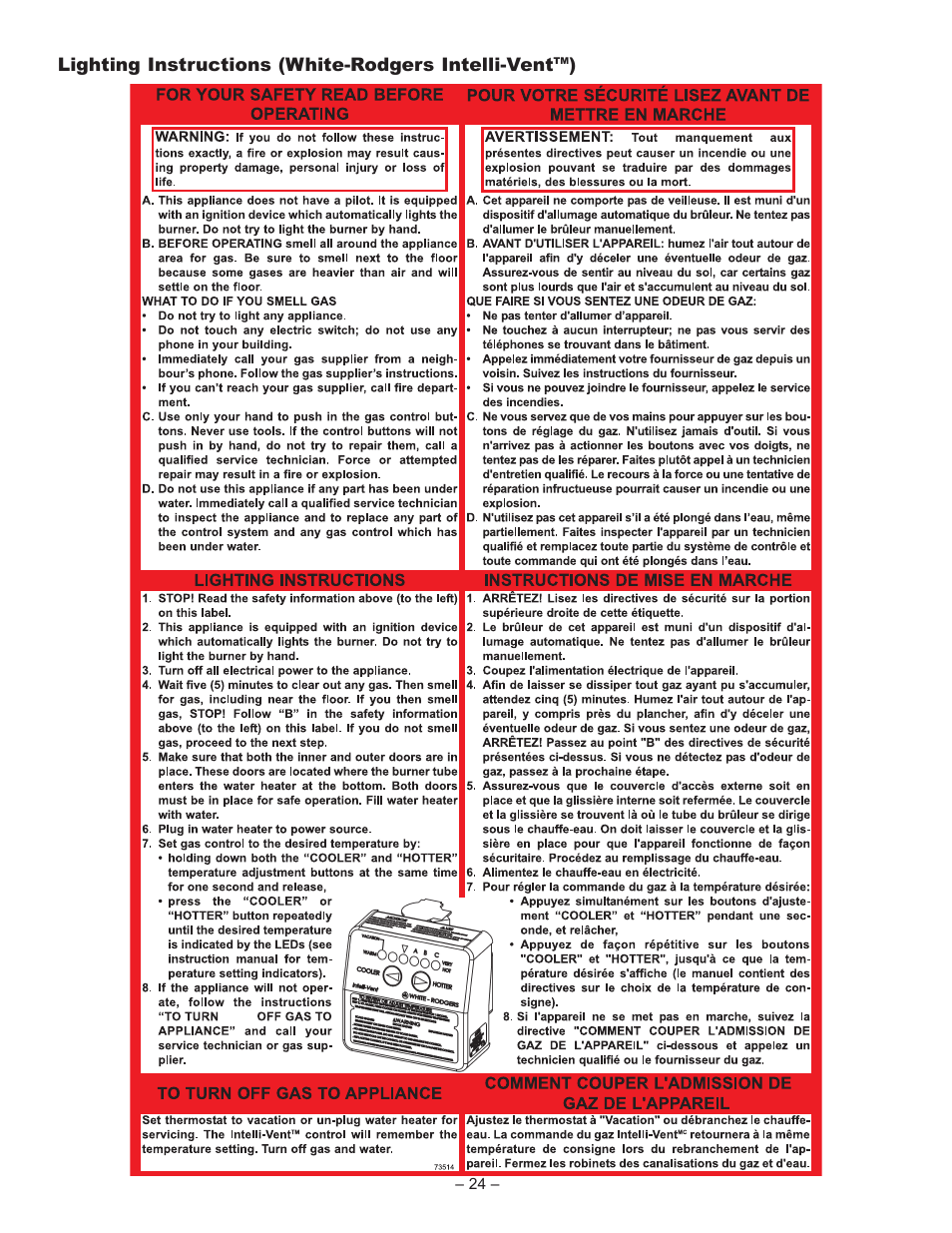 John Wood Superflue Power Vent (75 Gallon) User Manual | Page 24 / 38