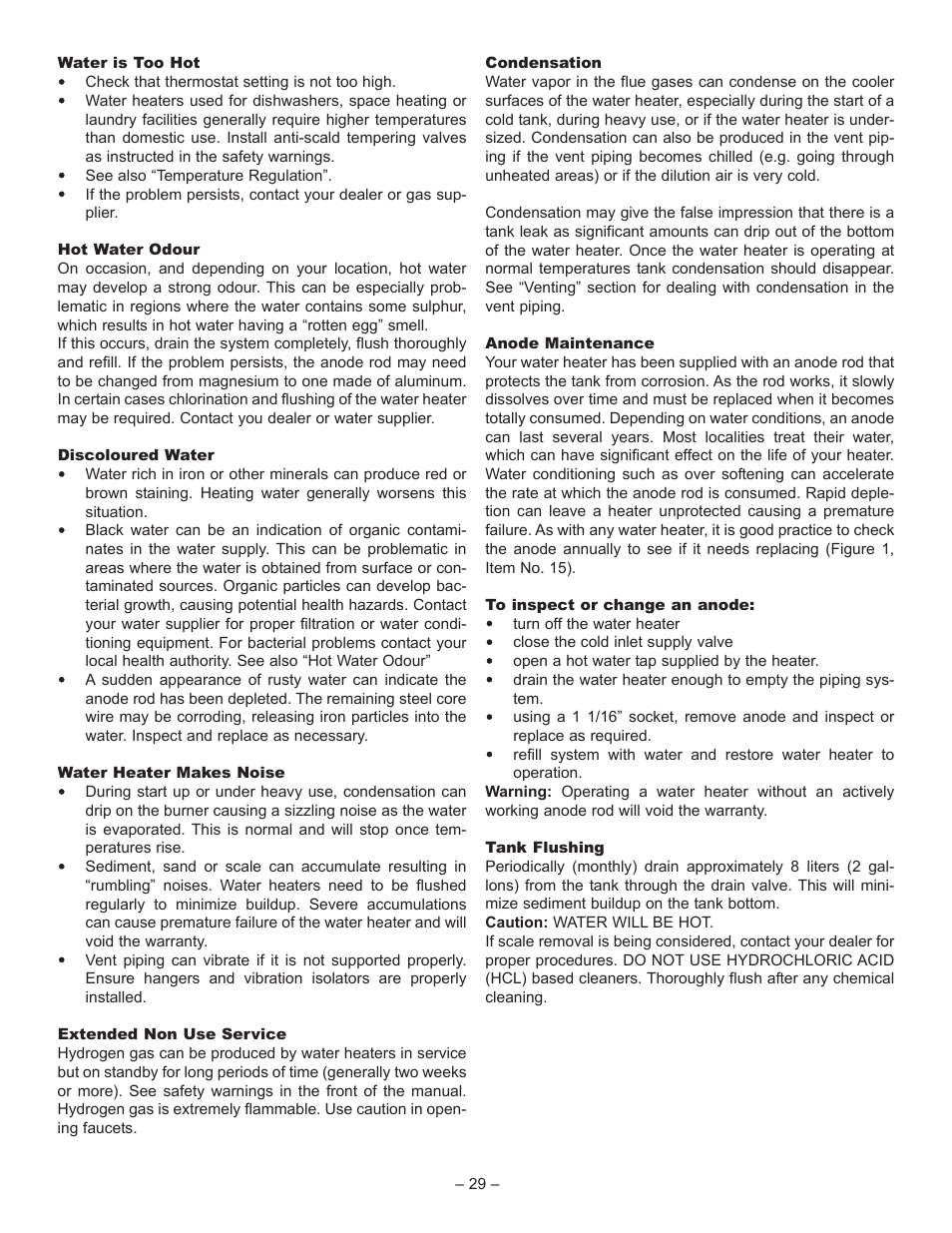 John Wood Superflue Power Vent (75 Gallon) User Manual | Page 29 / 38