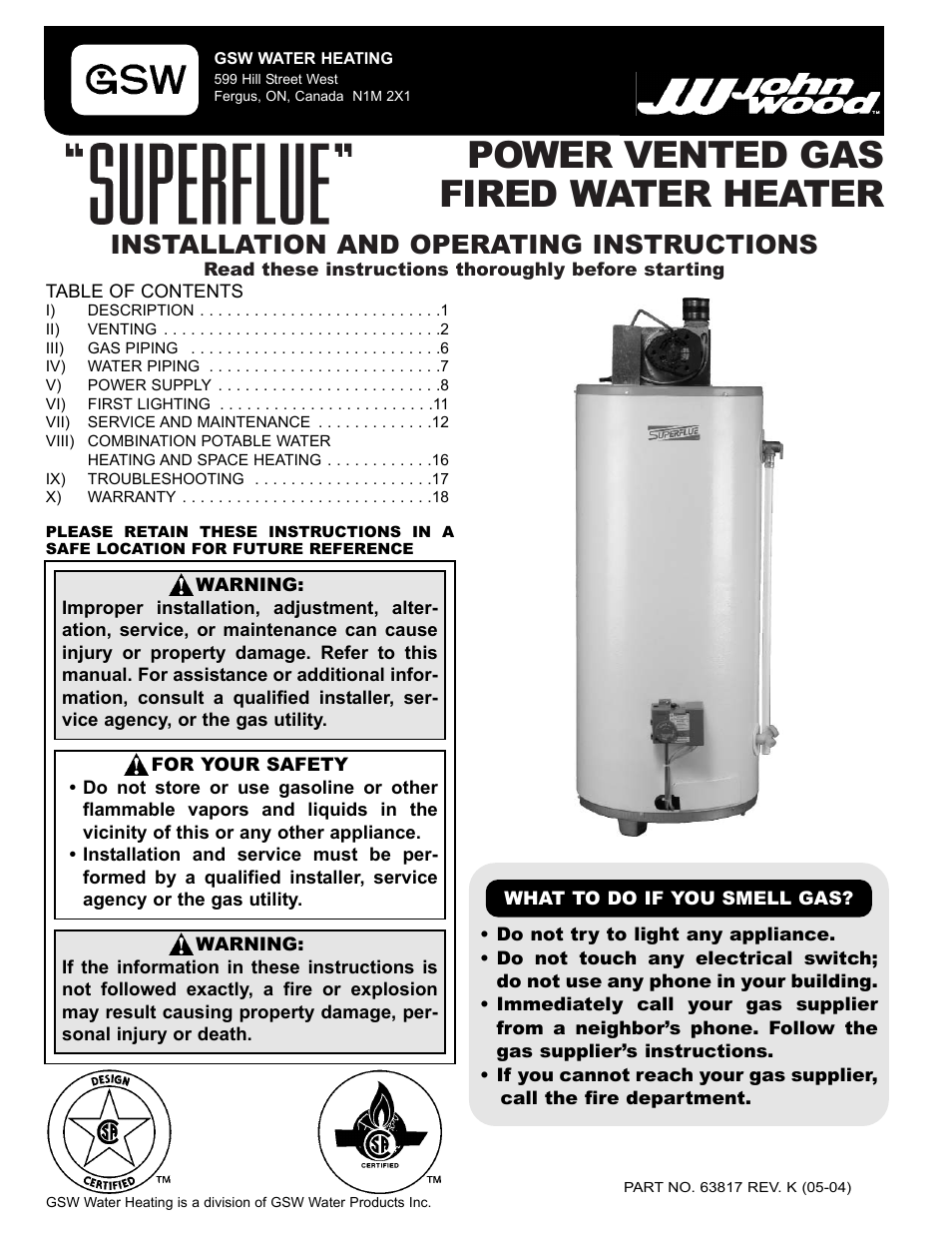 John Wood Superflue Power Vent (before FVIR technology) User Manual | 21 pages