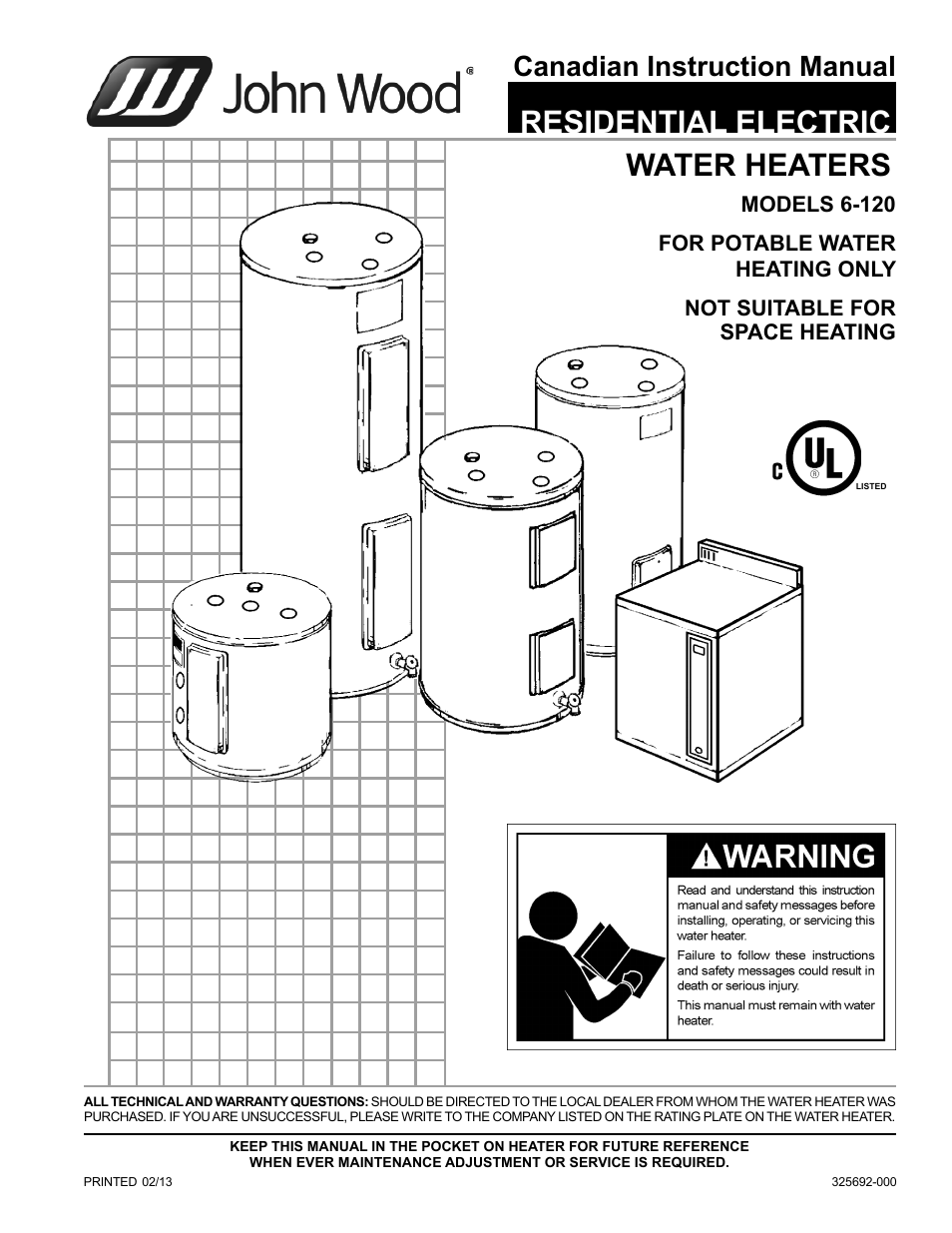 John Wood Electric Water Heaters - NEW User Manual | 28 pages