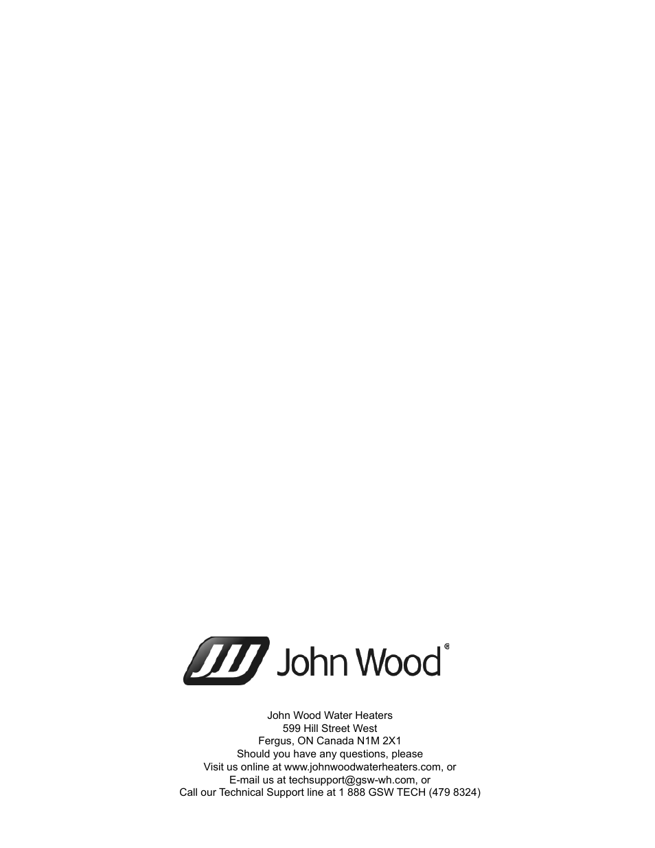 John Wood Electric Water Heaters - NEW User Manual | Page 28 / 28