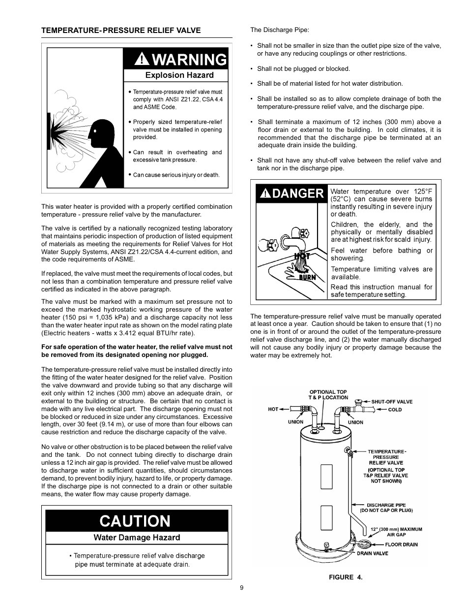 John Wood Electric Water Heaters - NEW User Manual | Page 9 / 28