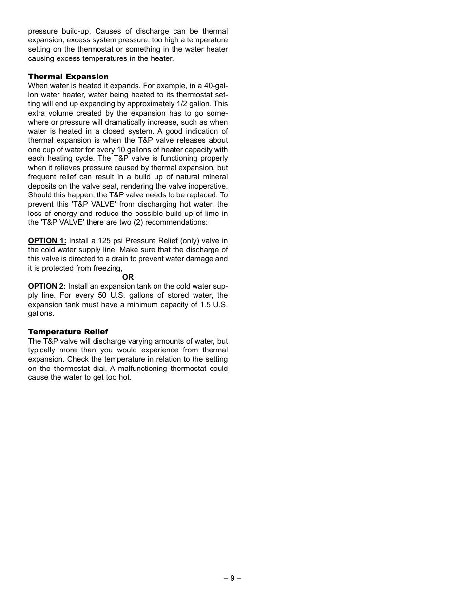 John Wood Electric Water Heaters User Manual | Page 9 / 12