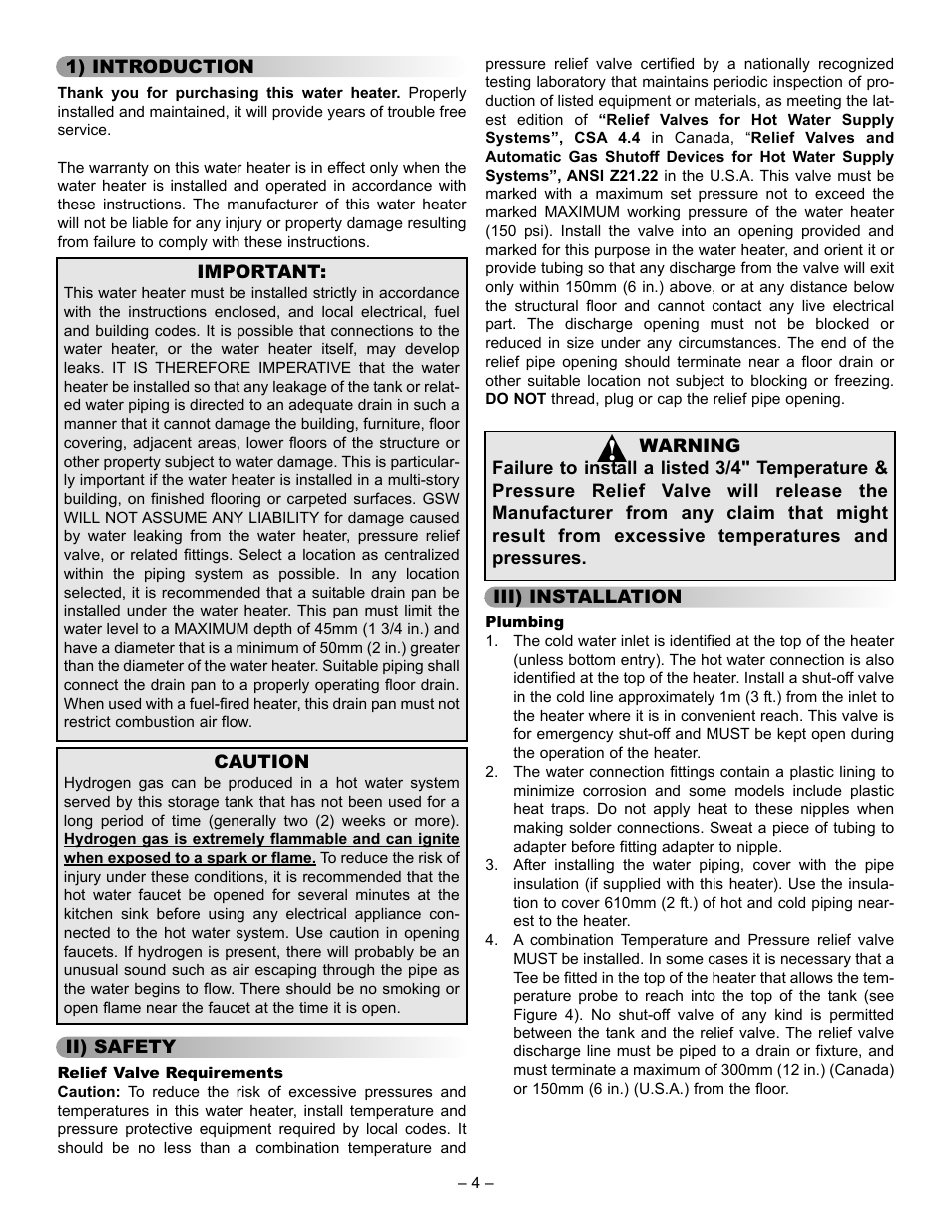 John Wood SpaceSaver (all models except 2.5 Gallon) User Manual | Page 4 / 12