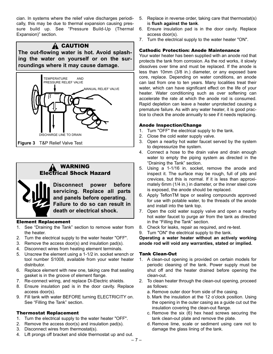 John Wood SpaceSaver (all models except 2.5 Gallon) User Manual | Page 7 / 12