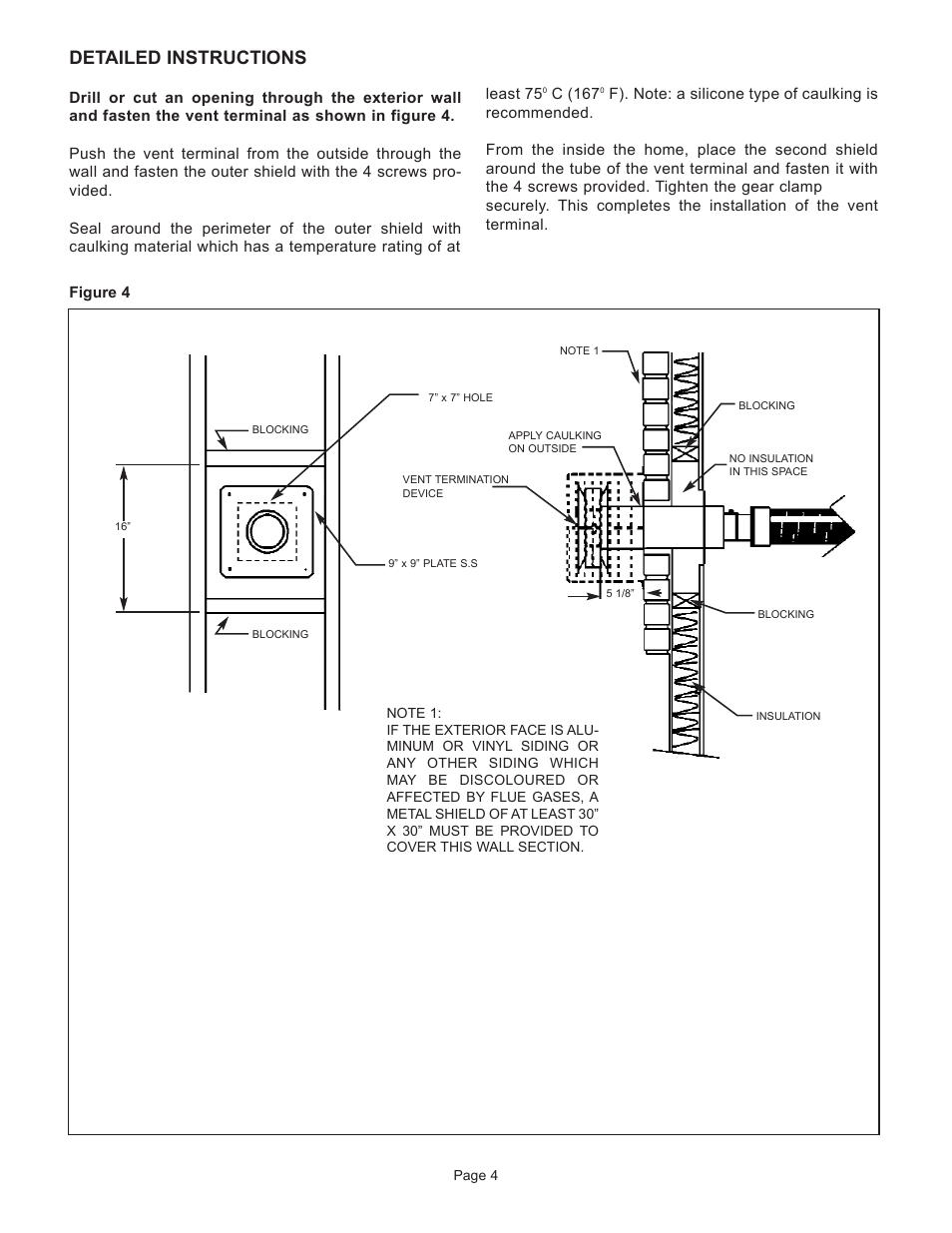 Detailed instructions | John Wood Oil-Fired Direct Vent User Manual | Page 5 / 9