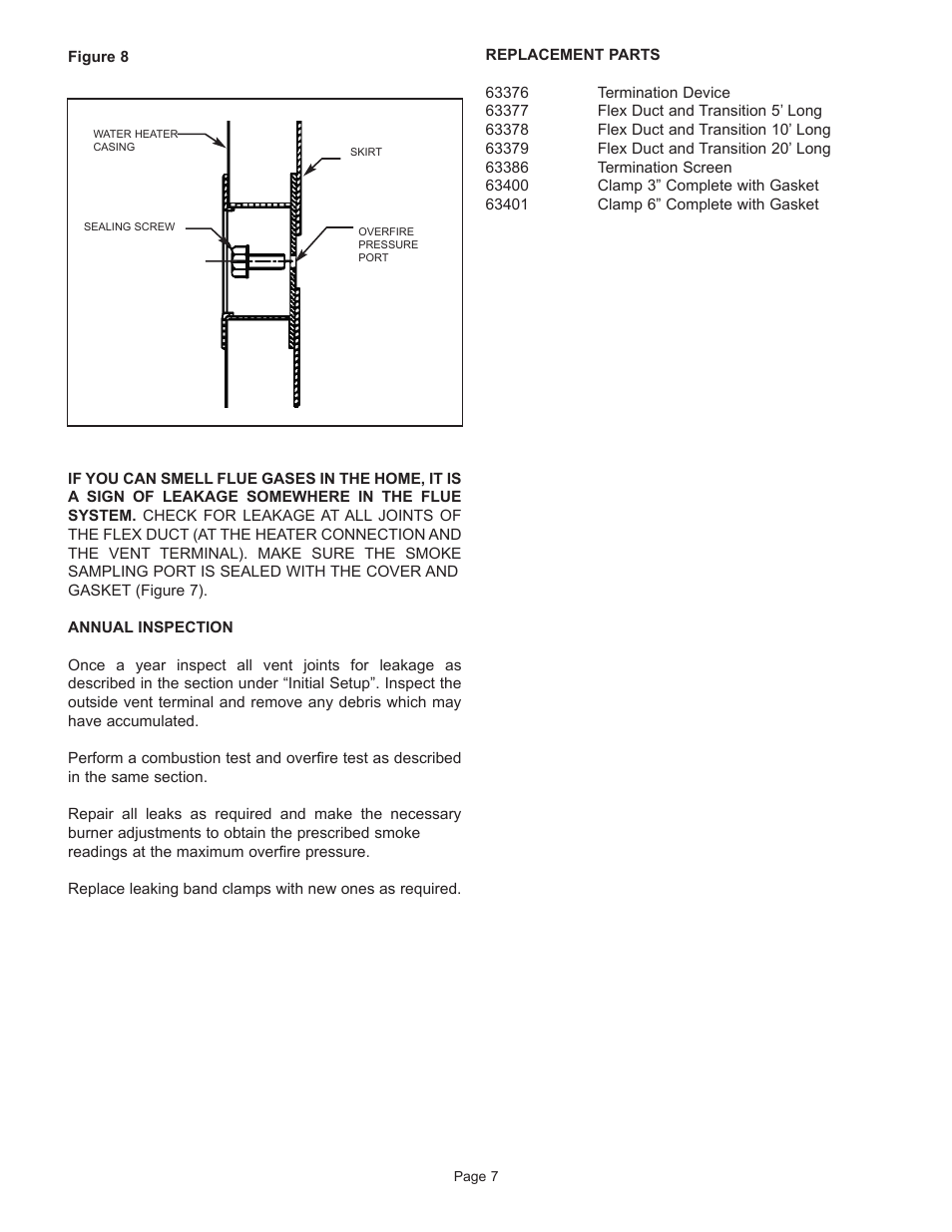 John Wood Oil-Fired Direct Vent User Manual | Page 8 / 9